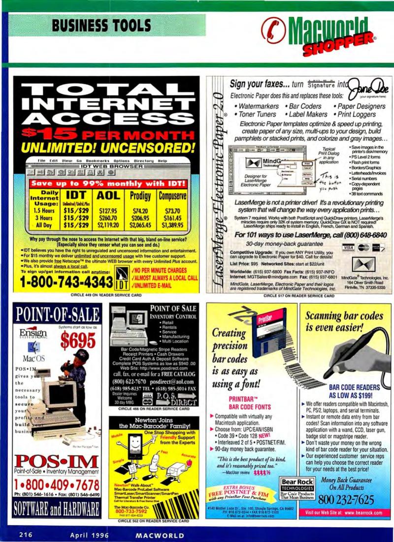 MacWorld9604April1996 — page 220