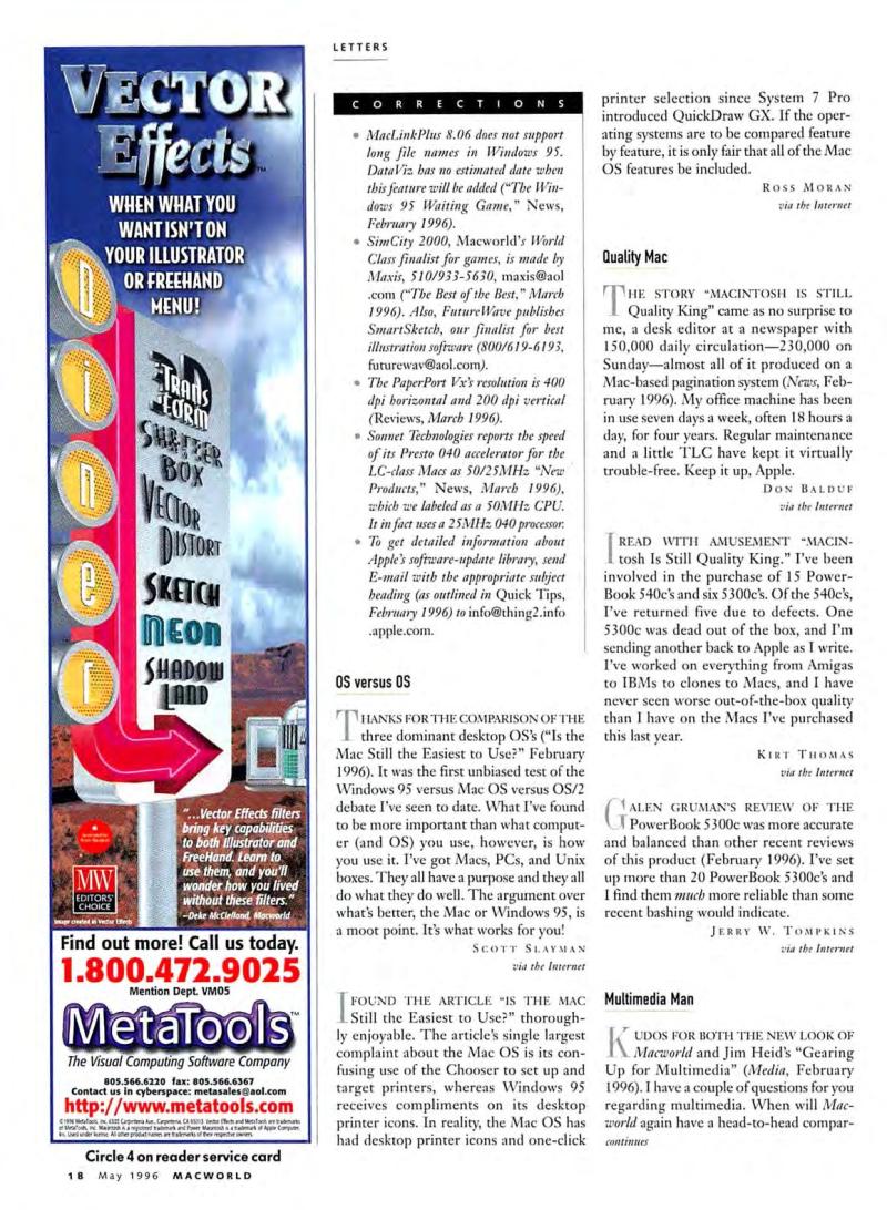 MacWorld9605May1996 — page 22