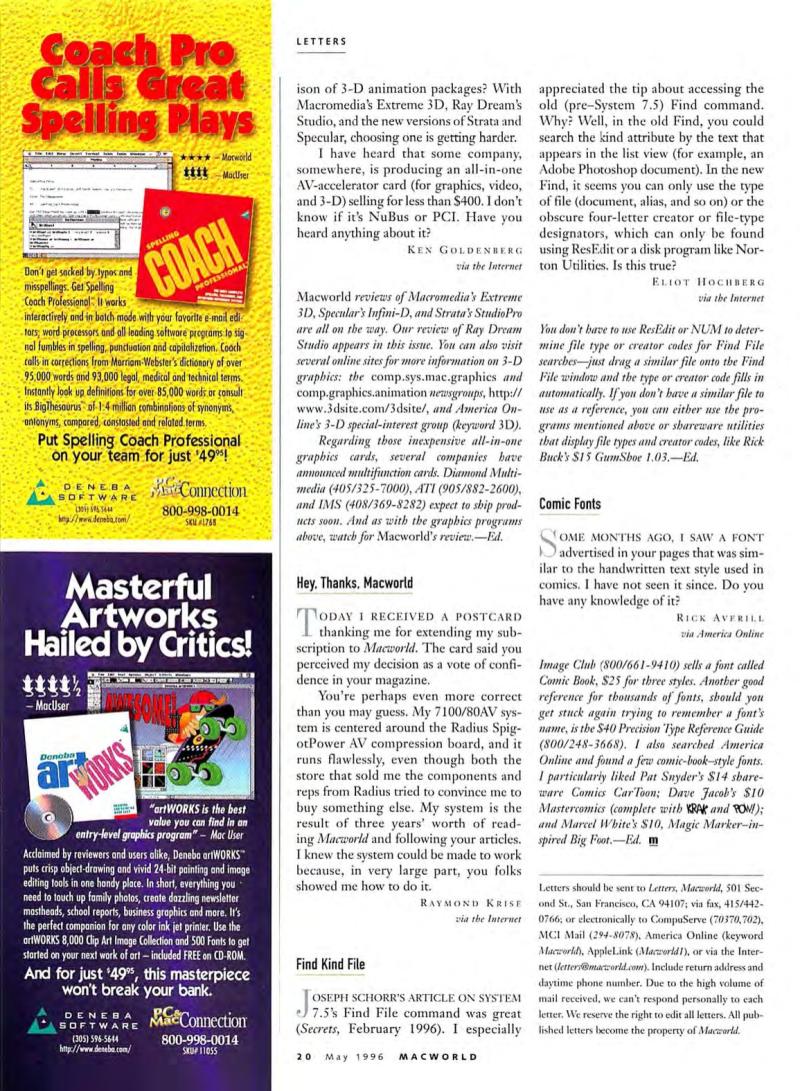 MacWorld9605May1996 — page 24