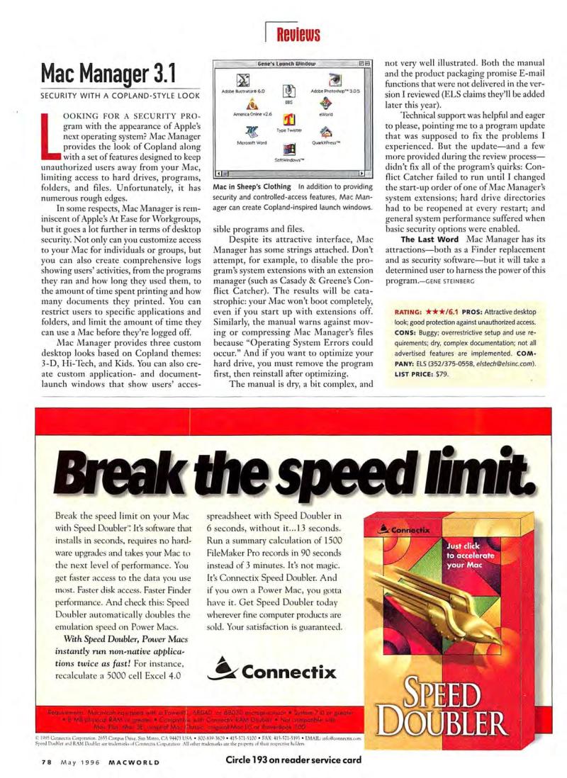 MacWorld9605May1996 — page 84
