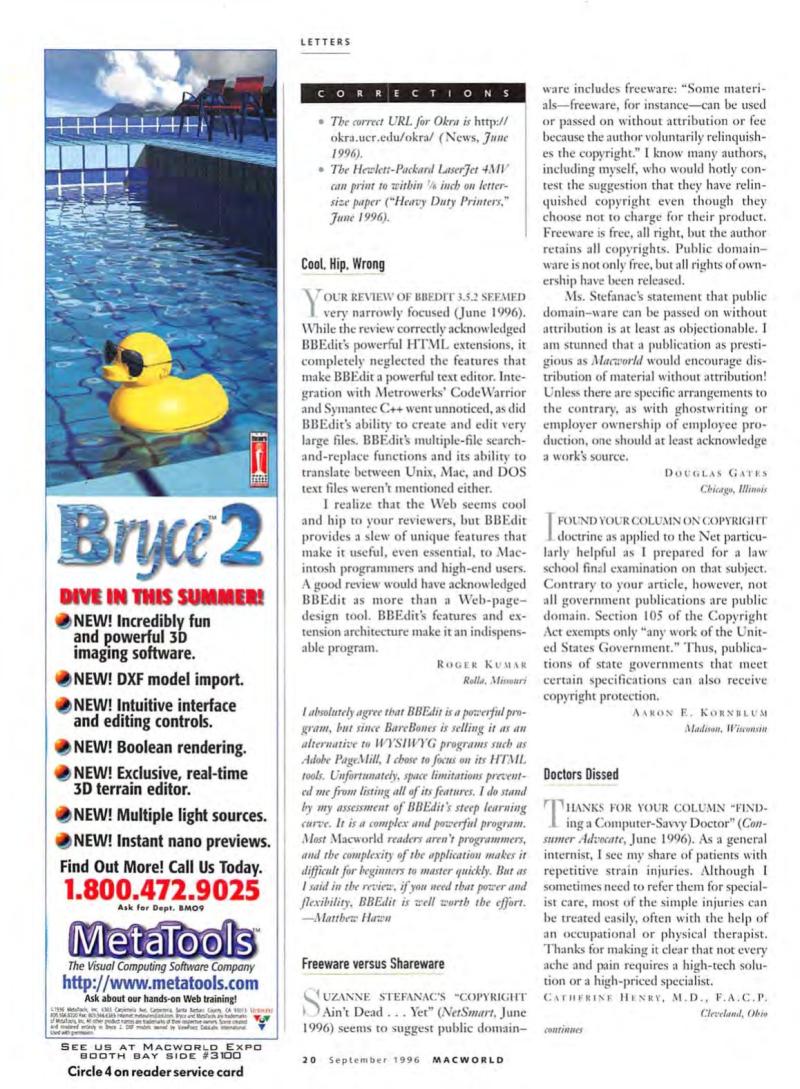 MacWorld9609September1996 — page 22