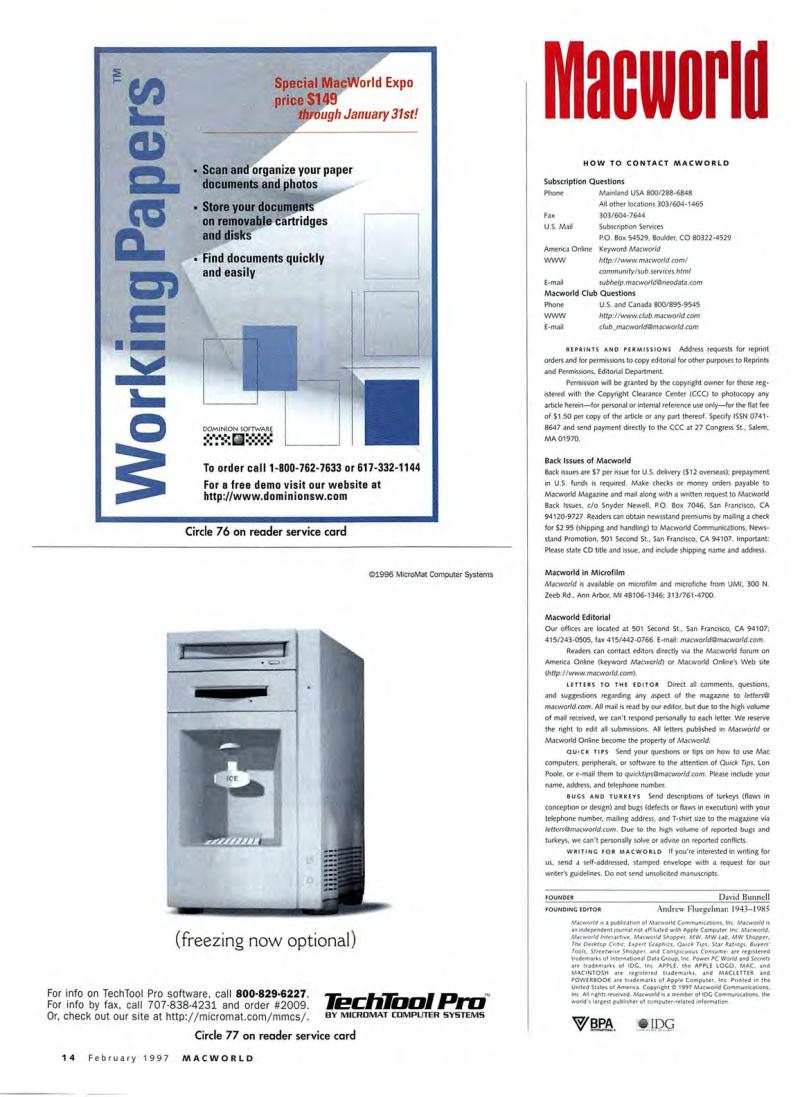 MacWorld9702February1997 — page 18
