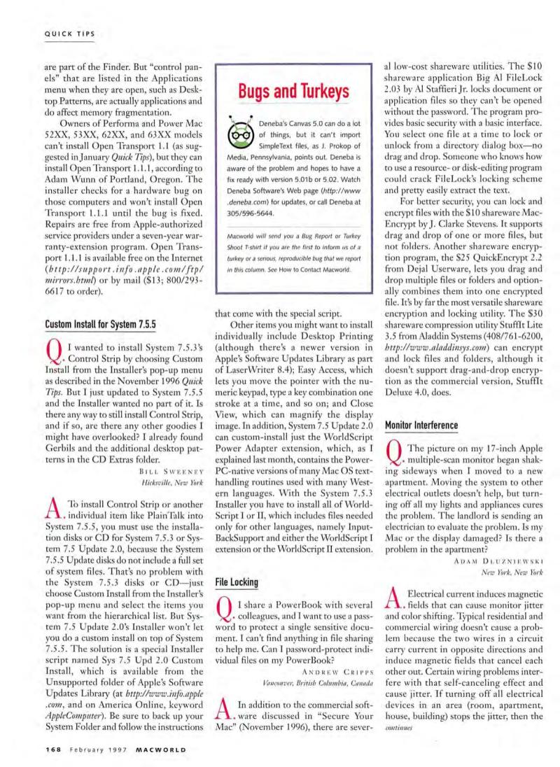 MacWorld9702February1997 — page 172
