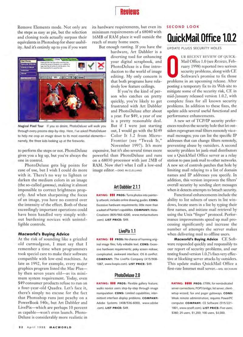 MacWorld9804April1998 — page 34