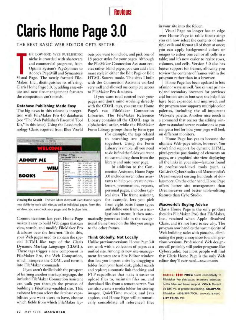MacWorld9805May1998 — page 34