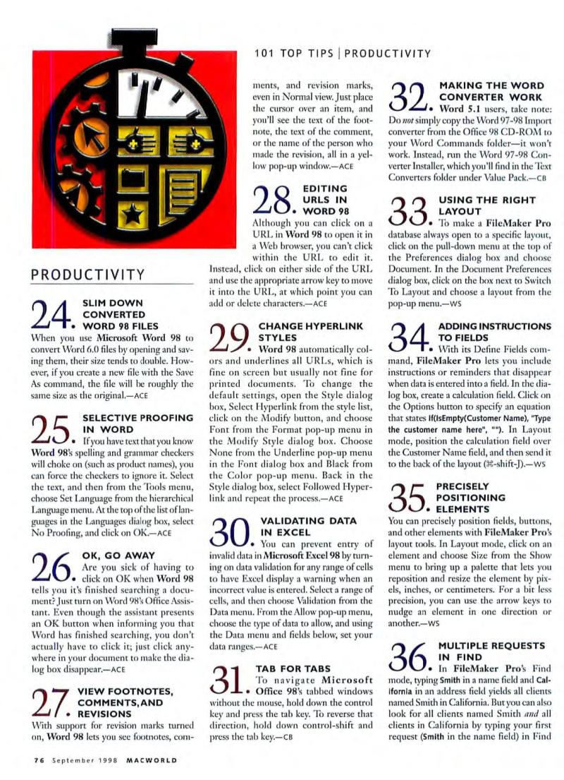 MacWorld9809September1998 — page 70