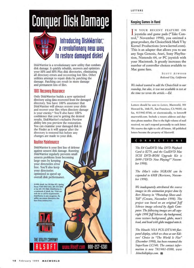 MacWorld9902February1999 — page 20