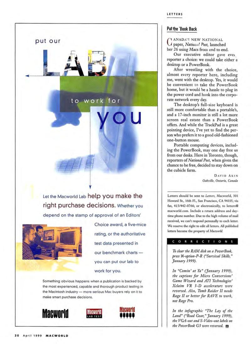 MacWorld9904April1999 — page 22