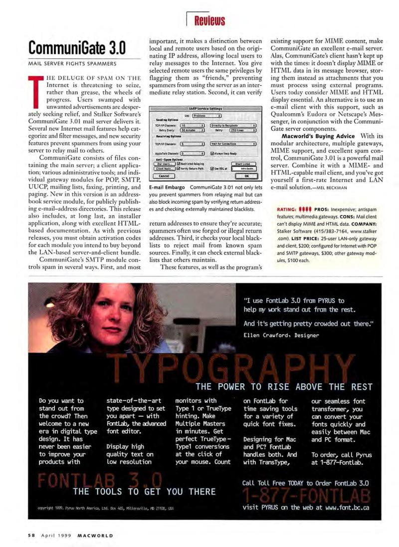 MacWorld9904April1999 — page 62