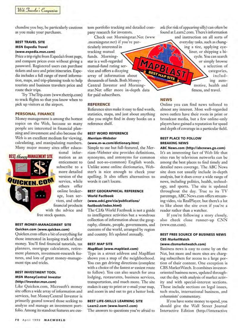 MacWorld9904April1999 — page 74