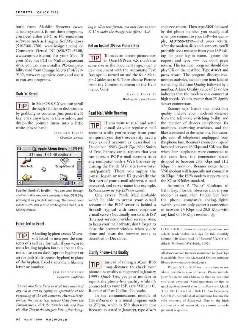 MacWorld9904April1999 — page 94