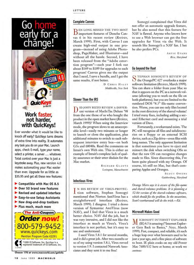 MacWorld9906June1999 — page 20