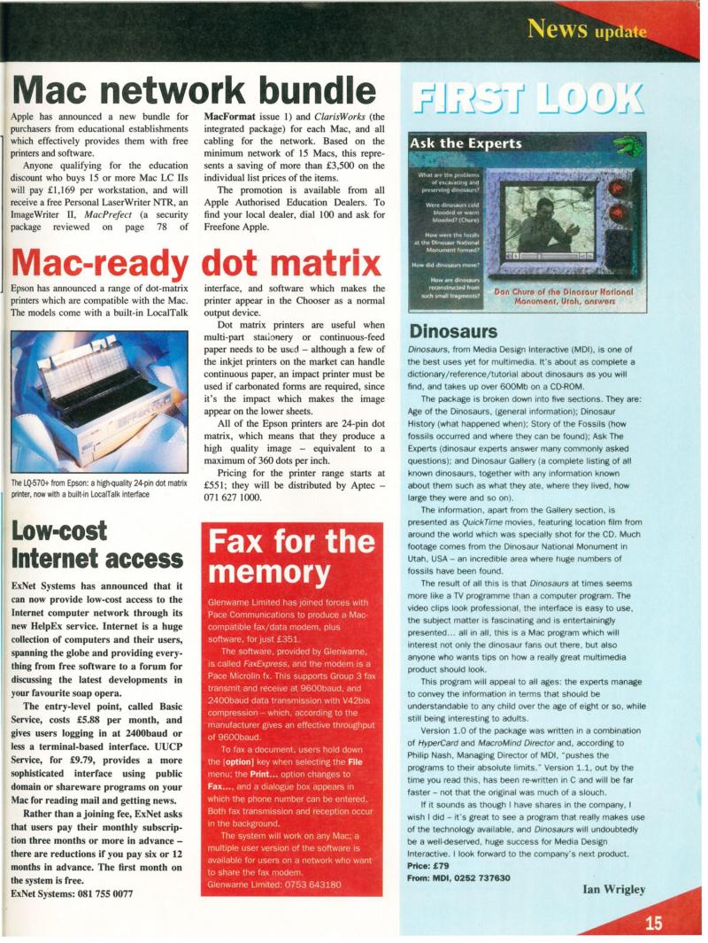 MacFormat 02 May 93 v2 — page 15