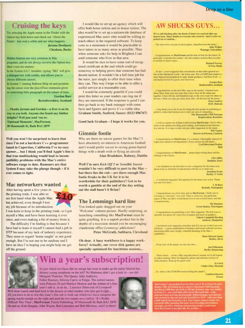 MacFormat 02 May 93 v2 — page 21