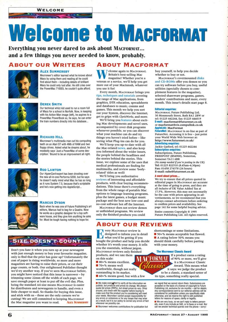 MacFormat 027 Aug. 95 — page 6