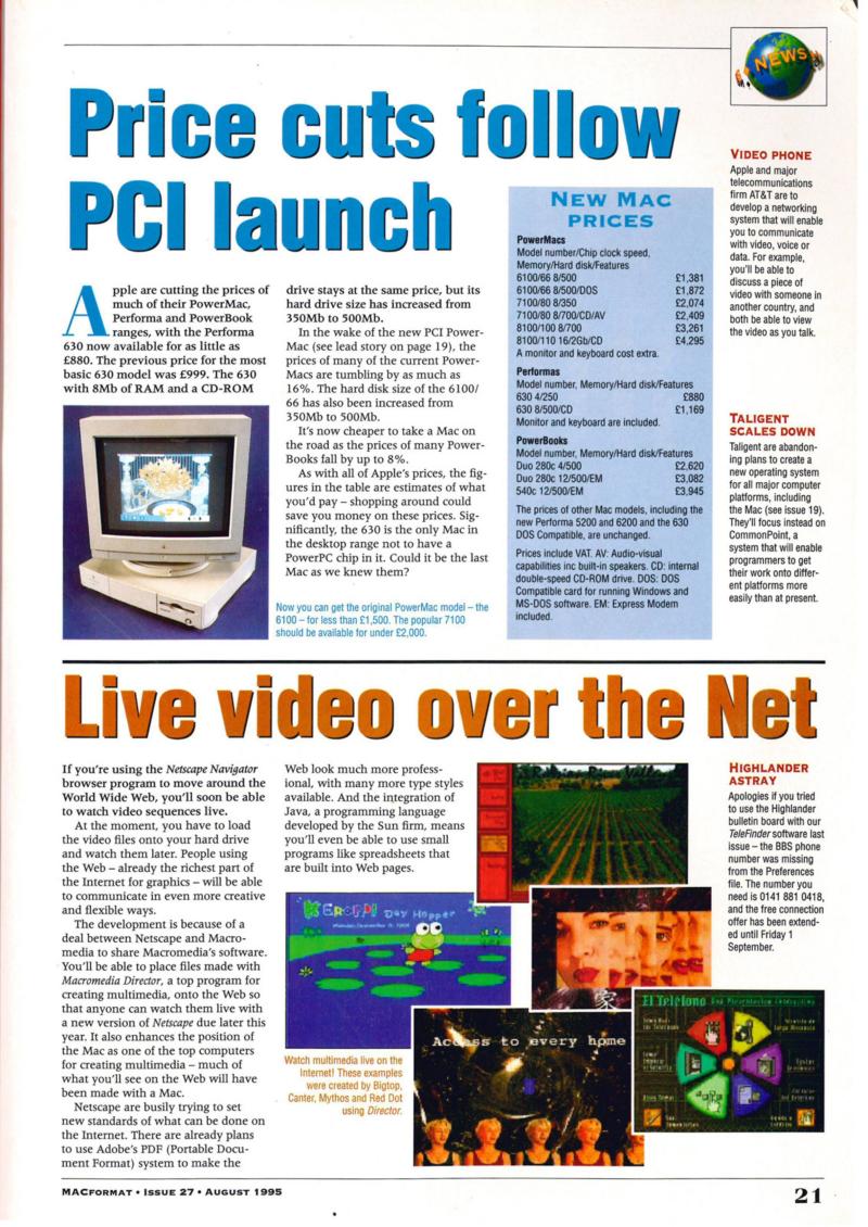 MacFormat 027 Aug. 95 — page 21
