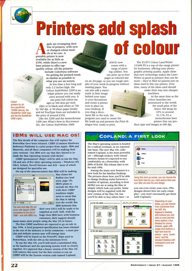 MacFormat 027 Aug. 95 — page 22
