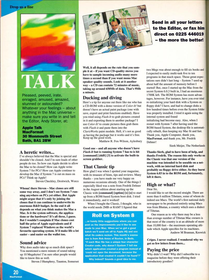 MacFormat 06 Nov. 93 1600x1200 72dpi — page 20