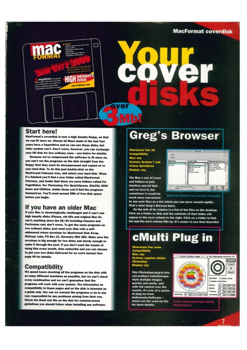MacFormat 09 Feb94 — page 7