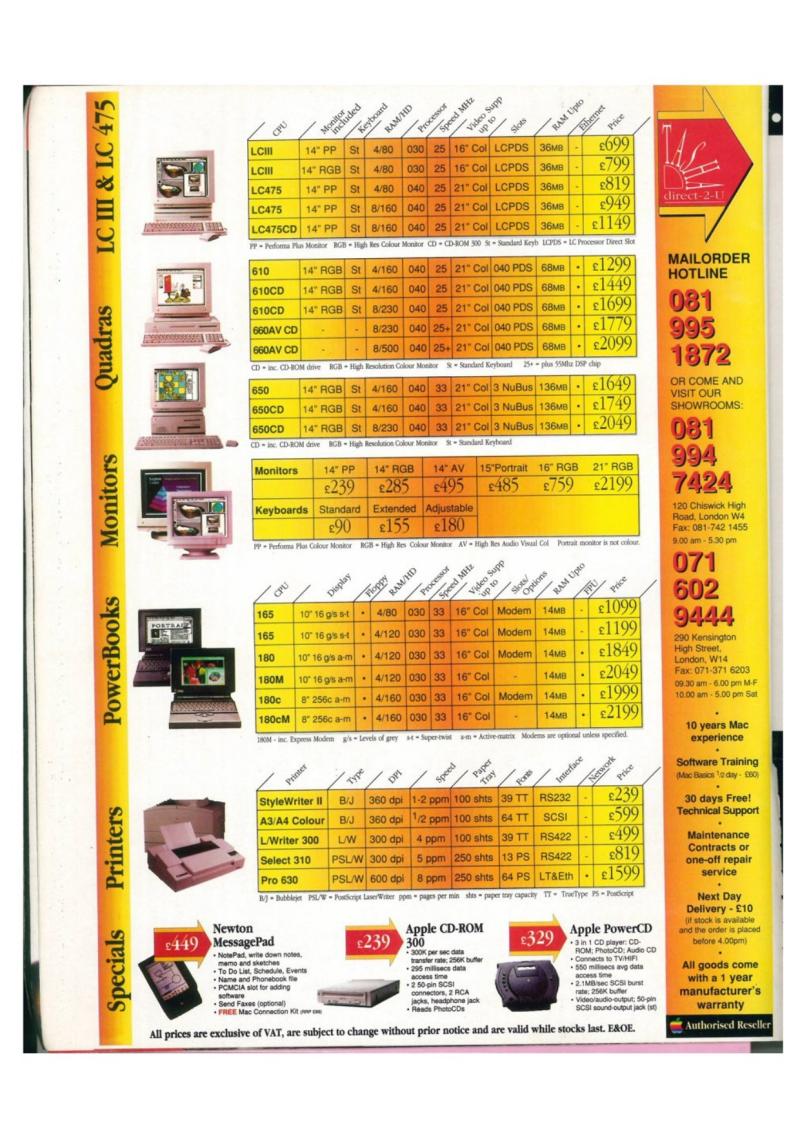 MacFormat 09 Feb94 — page 12