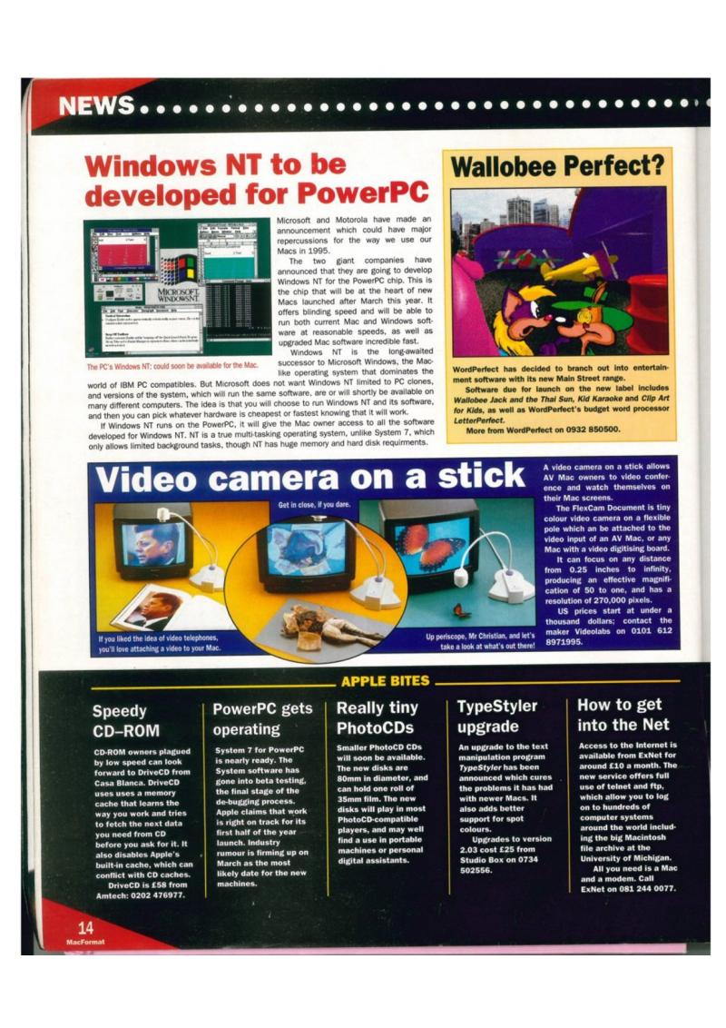 MacFormat 09 Feb94 — page 14