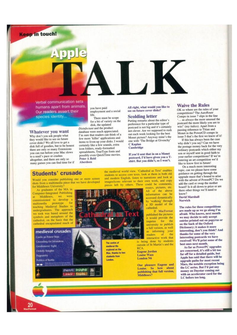 MacFormat 09 Feb94 — page 20