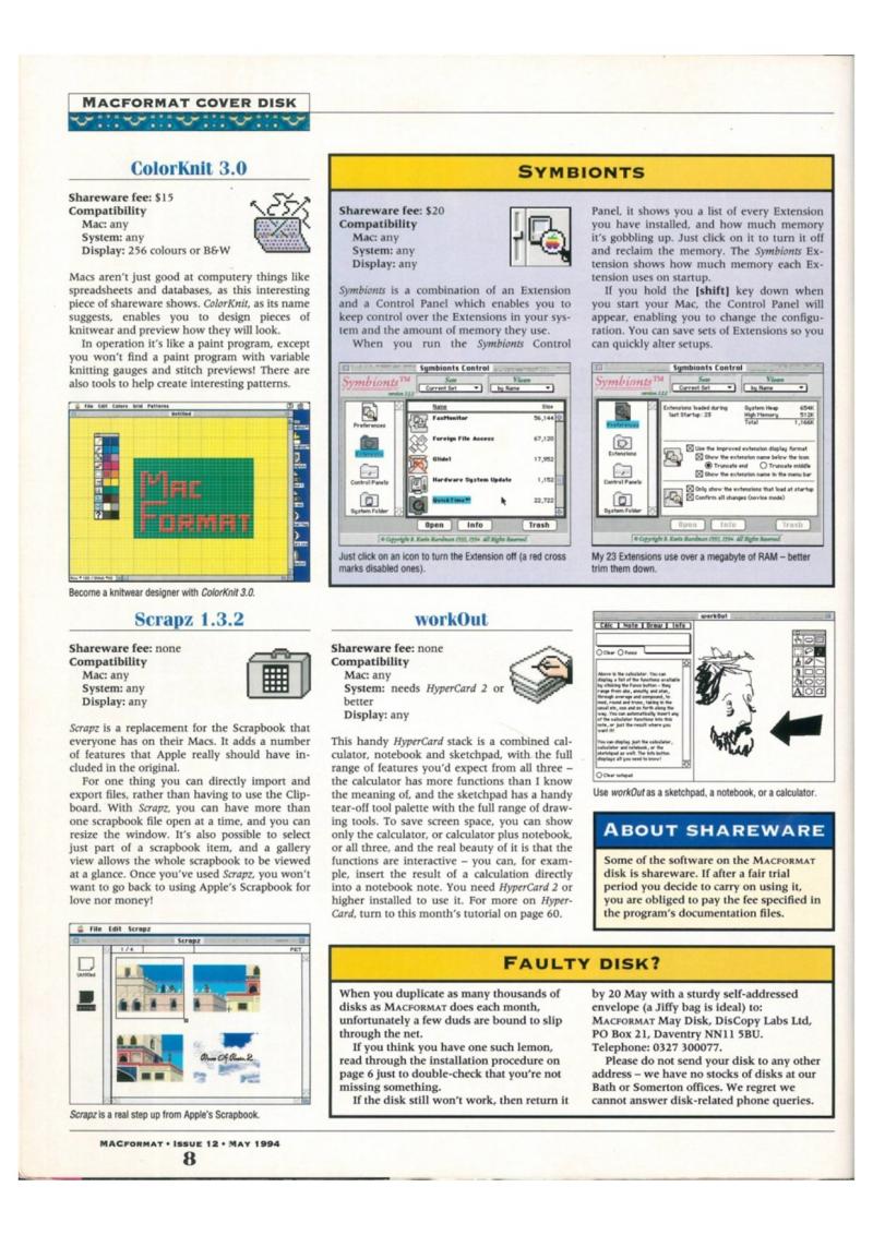 MacFormat 12 May94 — page 8