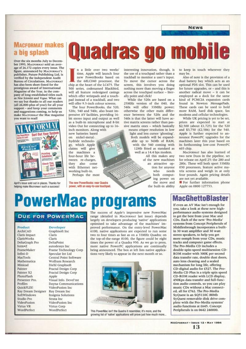 MacFormat 12 May94 — page 13