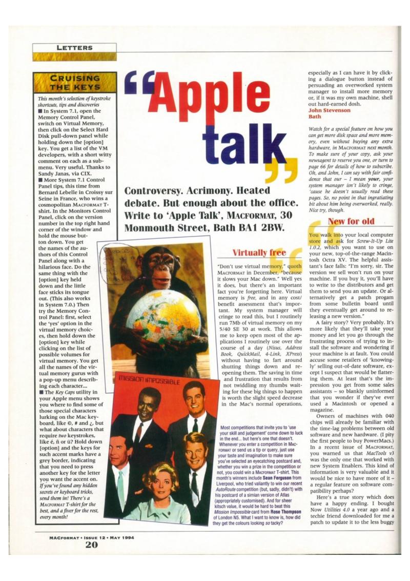MacFormat 12 May94 — page 20