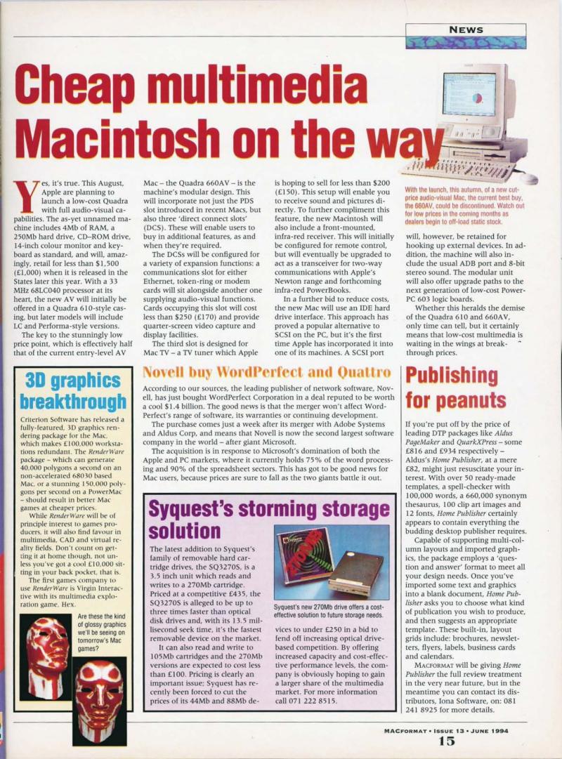 MacFormat 13 Jun. 1994 1606x1188 72dpi v2 — page 15