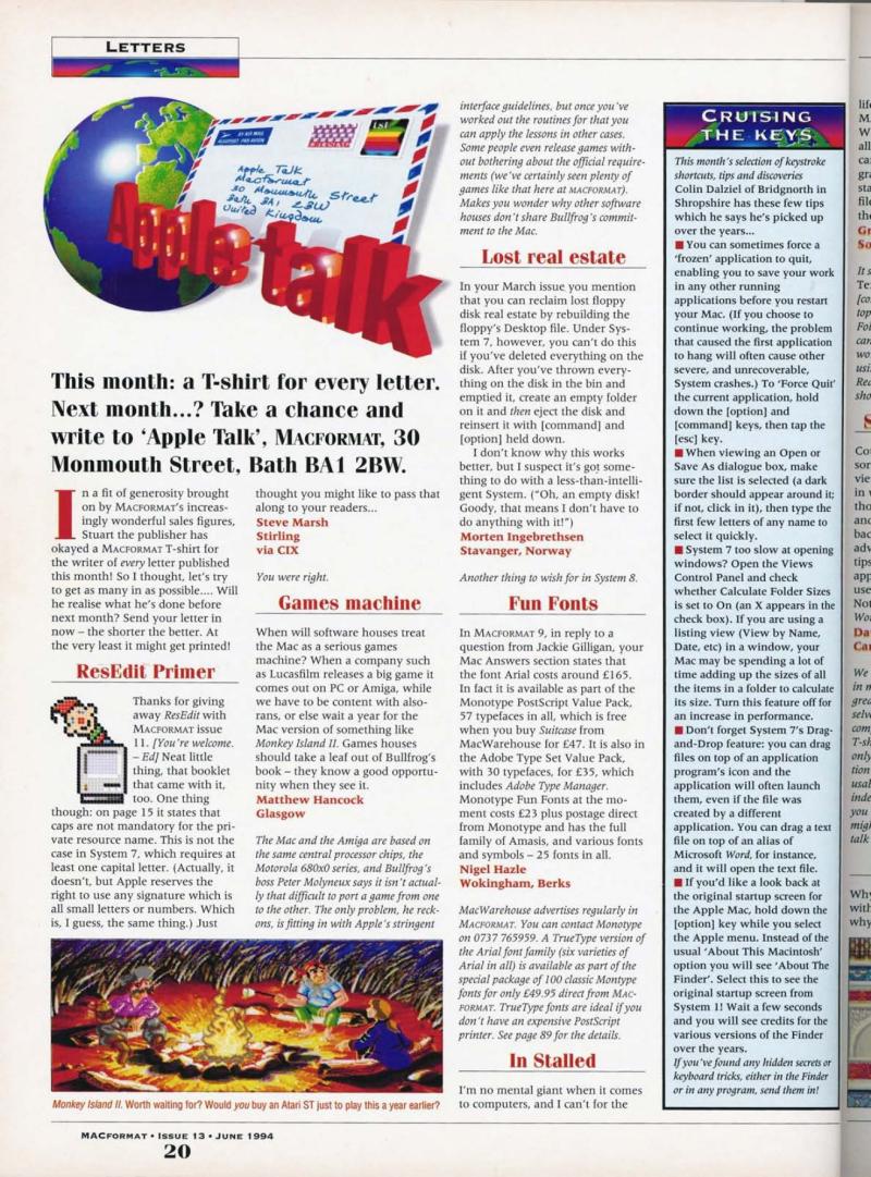 MacFormat 13 Jun. 1994 1606x1188 72dpi v2 — page 20