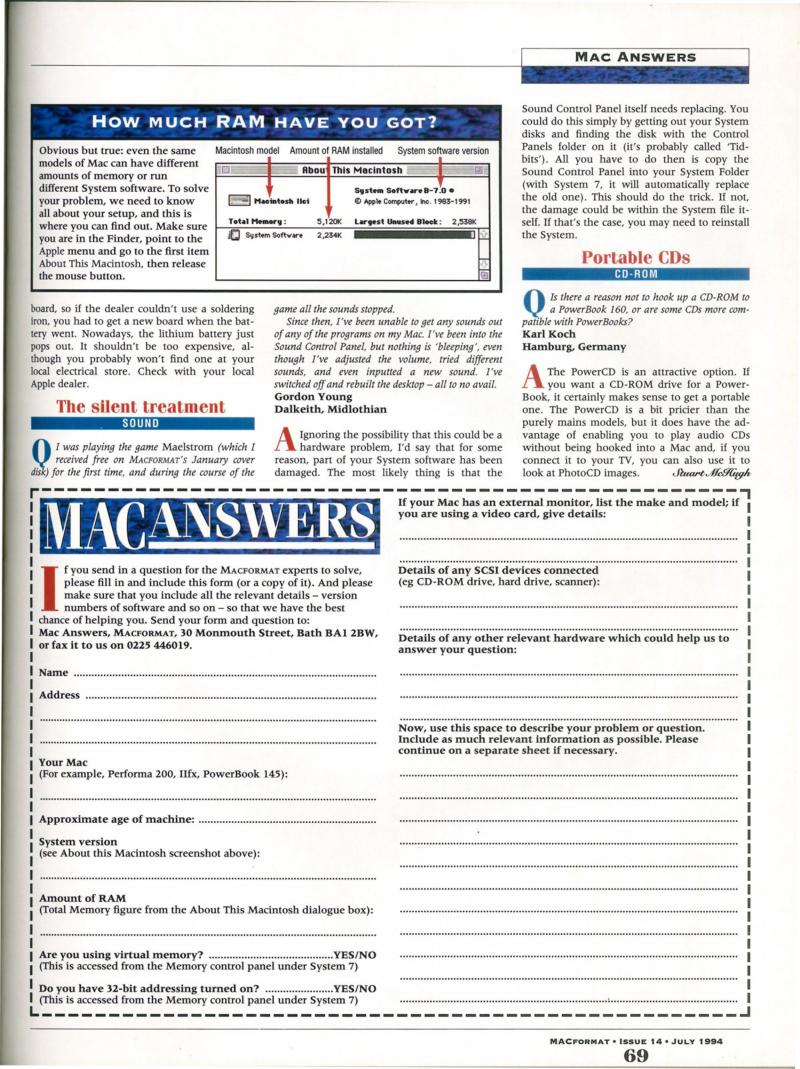 MacFormat 14 Jul. 94 1600x1200 72dpi — page 69