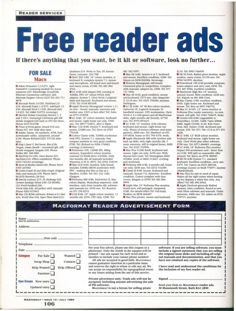 MacFormat 14 Jul. 94 1600x1200 72dpi — page 106