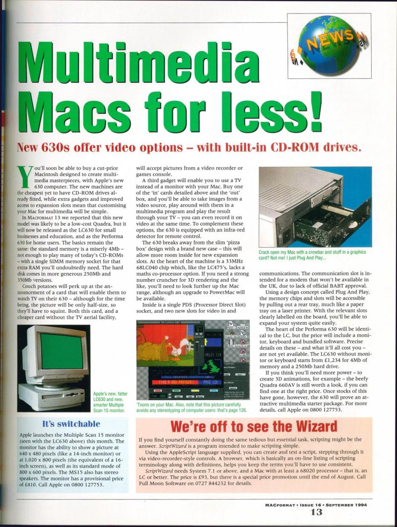 MacFormat 16 Sep. 94 1600x1200 72dpi — page 13