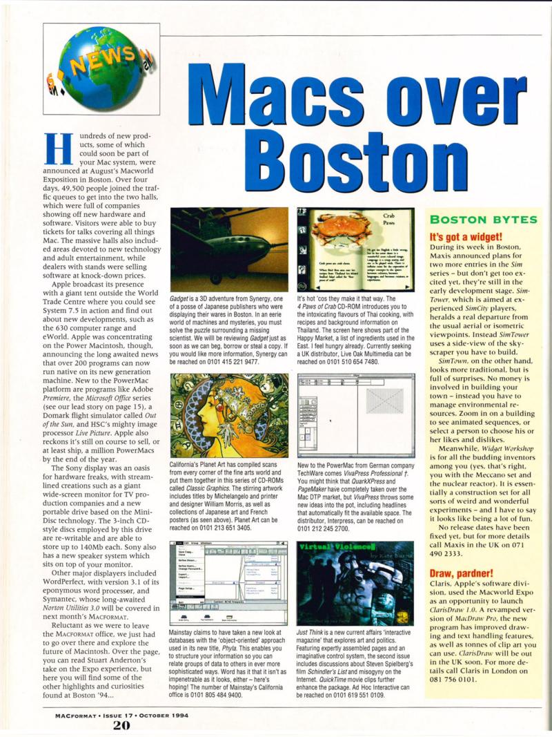 MacFormat 17 Oct. 94 1600x1200 72dpi — page 20
