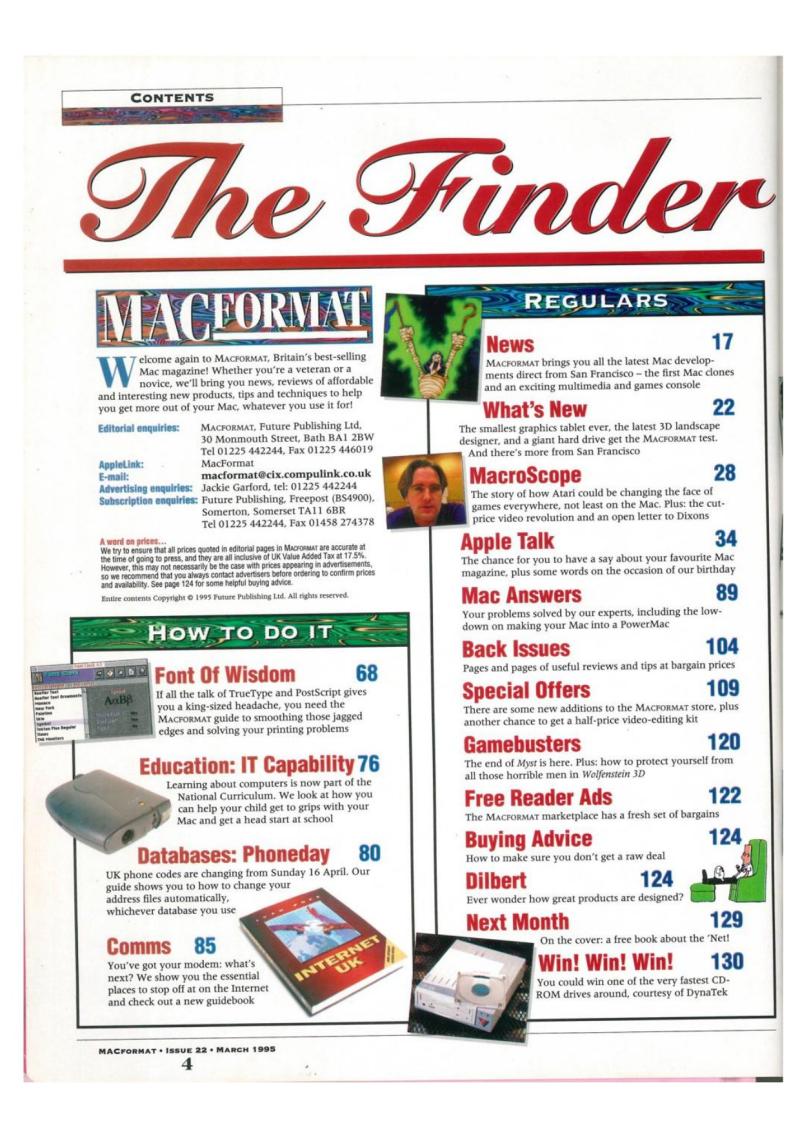 MacFormat 22 March 95 — page 4