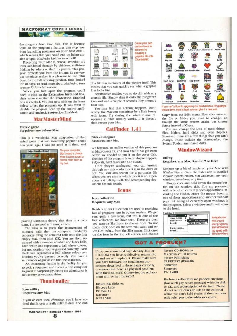 MacFormat 22 March 95 — page 8