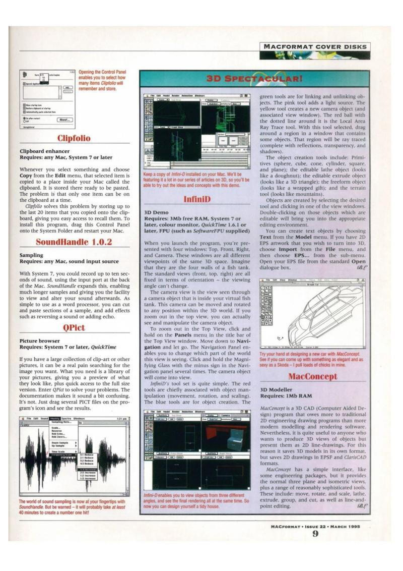 MacFormat 22 March 95 — page 9