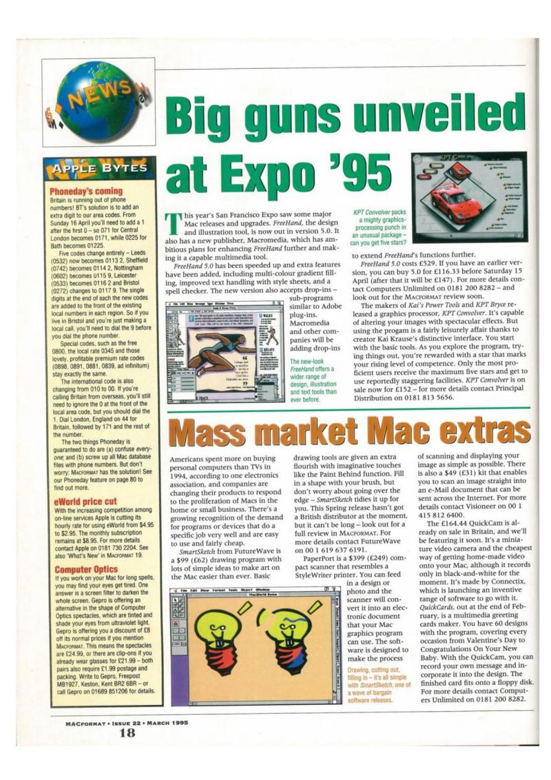MacFormat 22 March 95 — page 18