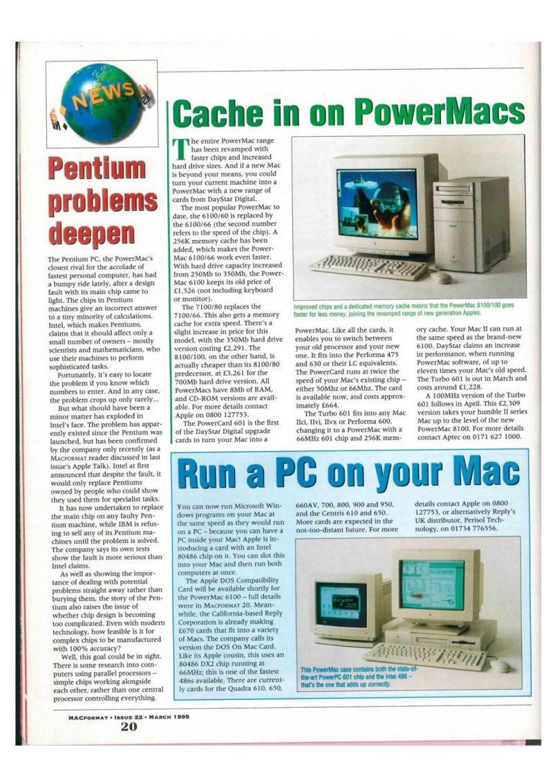 MacFormat 22 March 95 — page 20
