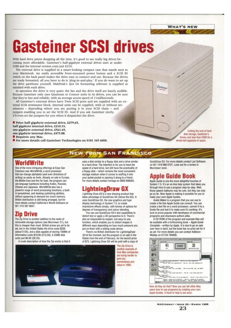 MacFormat 22 March 95 — page 23