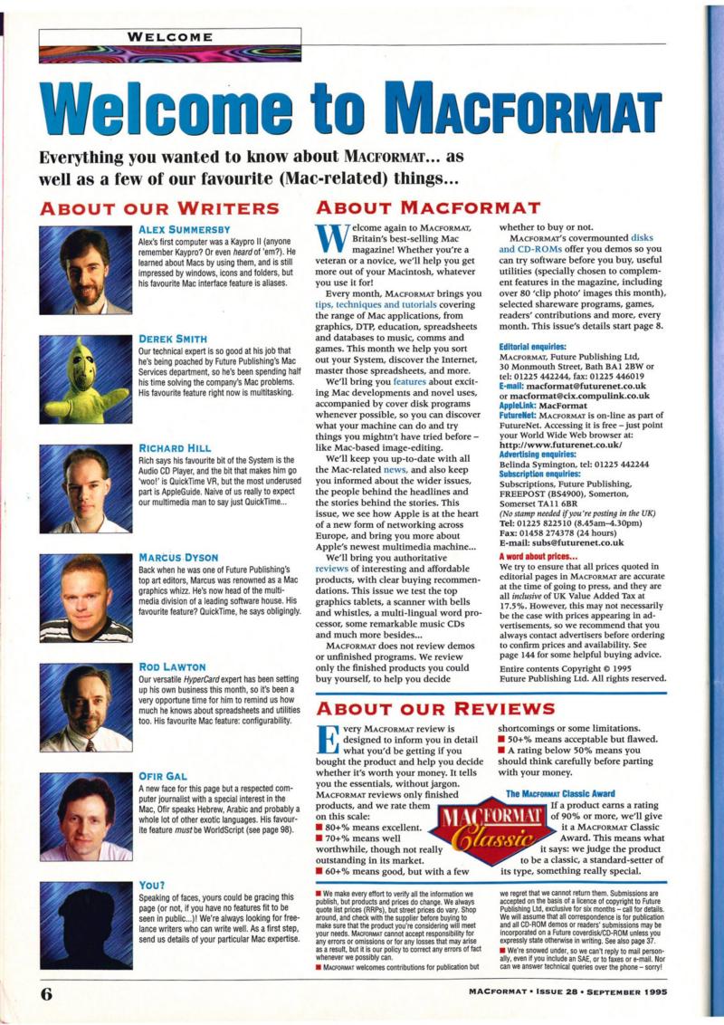 MacFormat 28 Sep. 1995 v2 — page 6