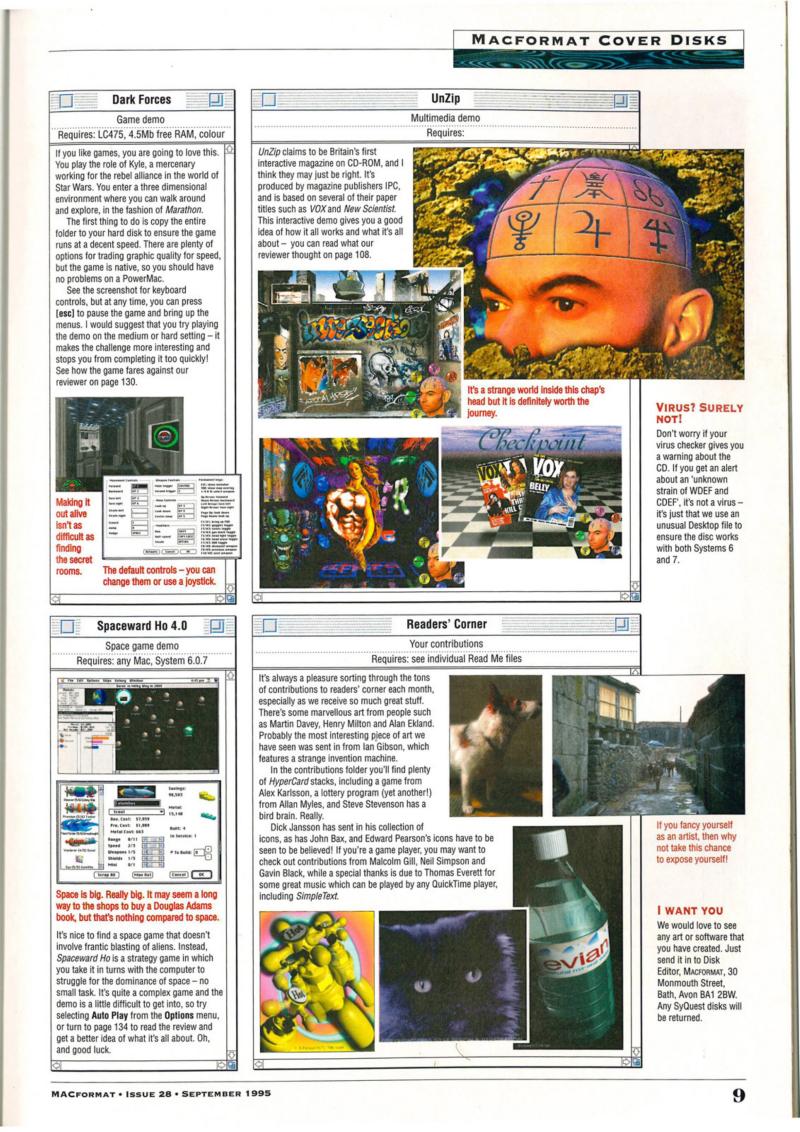 MacFormat 28 Sep. 1995 v2 — page 9