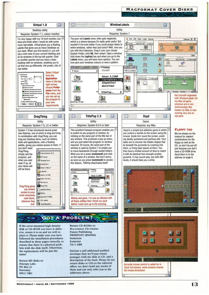 MacFormat 28 Sep. 1995 v2 — page 13