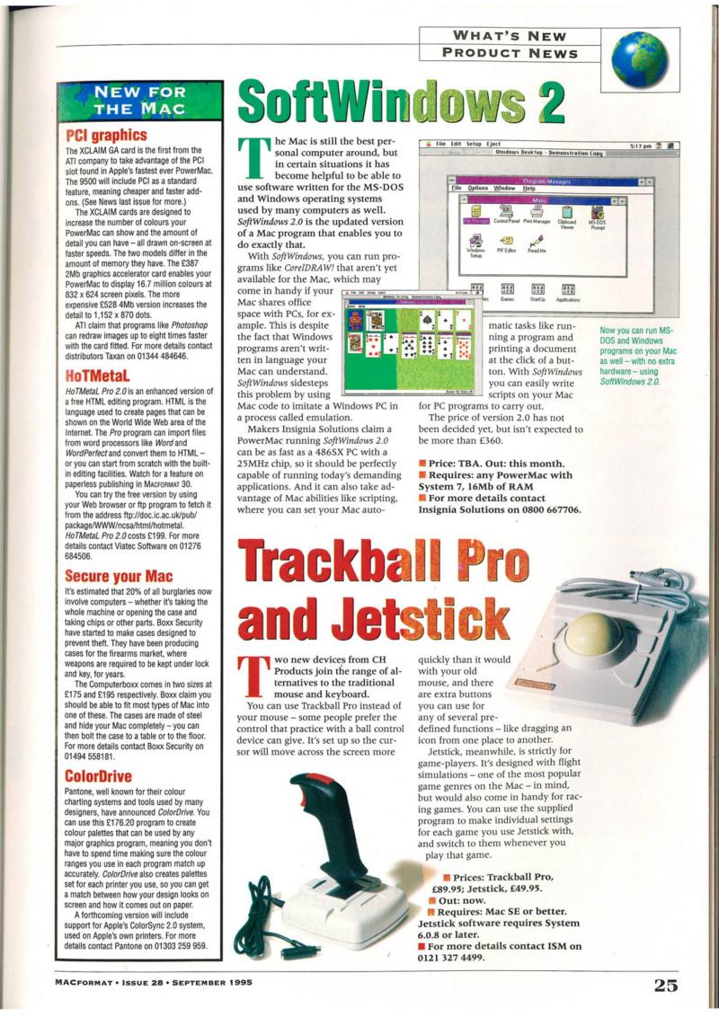 MacFormat 28 Sep. 1995 v2 — page 25