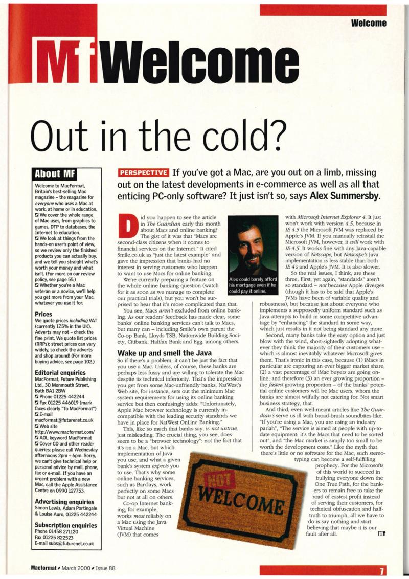 MacFormat 88 Mar. 00 0 — page 7