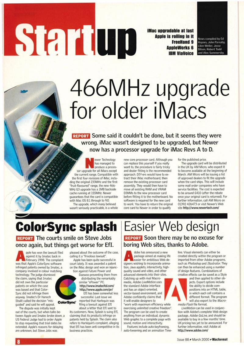 MacFormat 88 Mar. 00 0 — page 8