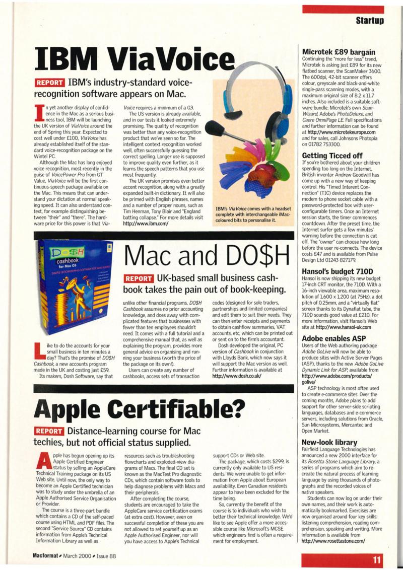 MacFormat 88 Mar. 00 0 — page 11