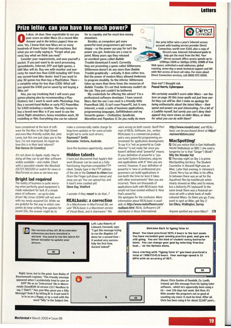 MacFormat 88 Mar. 00 0 — page 19