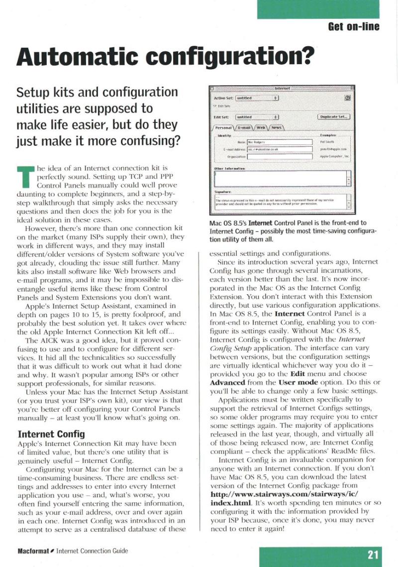 MacFormat Internet Connection Guide — page 21